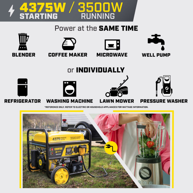 Load image into Gallery viewer, Champion 3500W Wireless Start Generator with CO Shield®  201489 - Backup Generator Store
