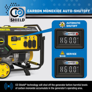 Champion 5500W Dual Fuel Generator with CO Shield® 201505