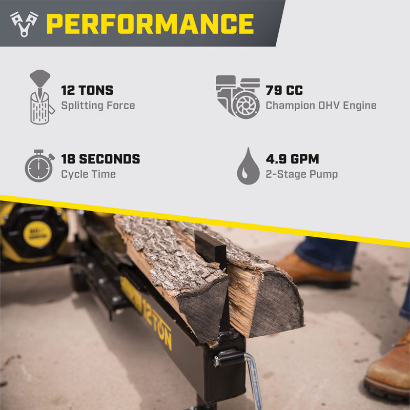 Load image into Gallery viewer, 12T Log Splitter with Hitch Adapter
