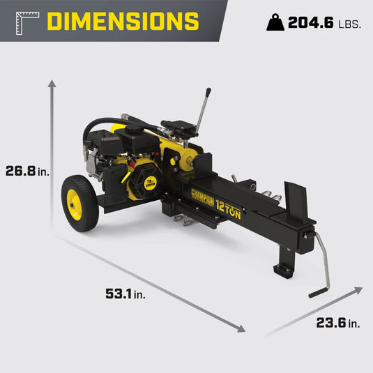 12T Log Splitter with Hitch Adapter