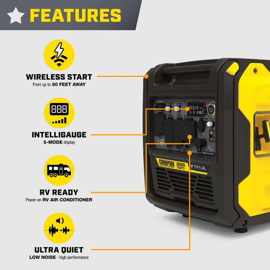 Champion 8500W Wireless Start Tri Fuel Inverter 201537