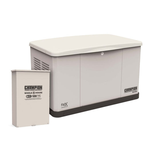 Champion 10 kW Whole House Home Standby Generator and 100A Switch with fleX Technology 201595
