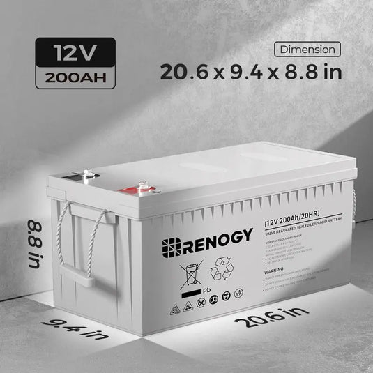 12-Volt 200Ah Deep Cycle AGM Battery RNG-BATT-AGM12-200-G4-US