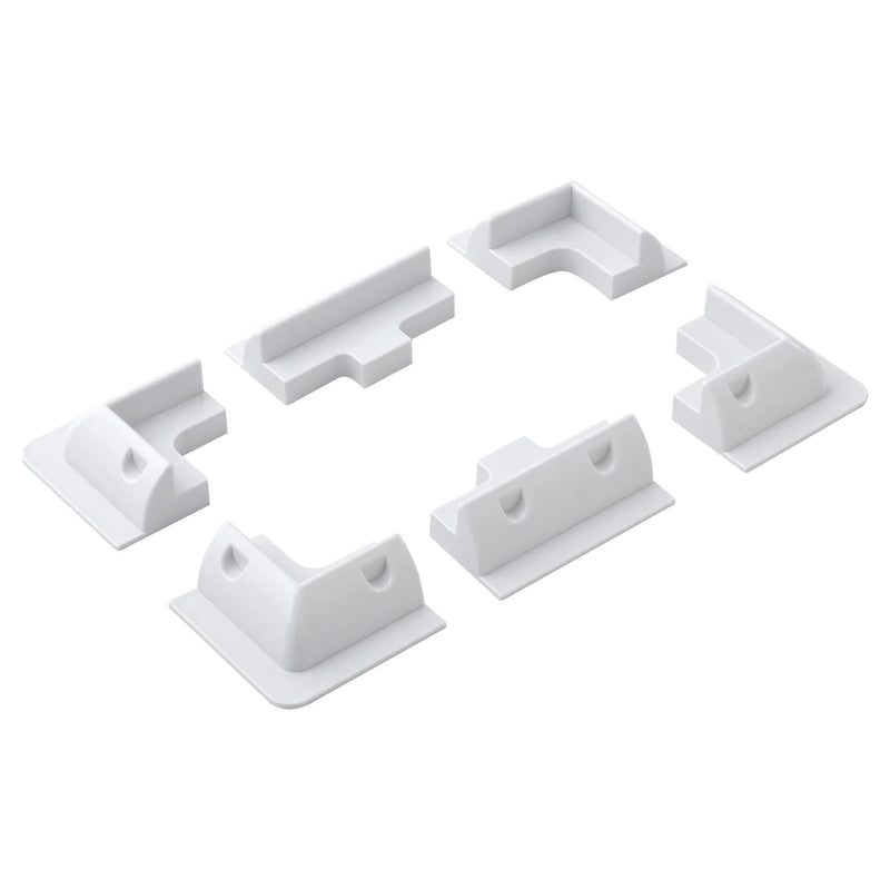 Load image into Gallery viewer, Rich Solar Corner Bracket Mounts White | Set of 6 Brackets for Solar Panel Mounting | Designed for RICH SOLAR MEGA Series Solar Panels | Easy to Install RS-CB6W
