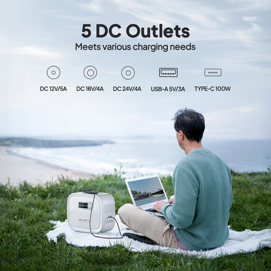 BLUETTI X60 614Wh CPAP Power Bank For Camping/Travel/Emergency P-X60-US-WH-BL-010