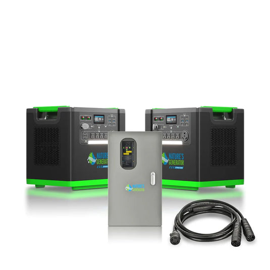 Nature's Generator 2X Lithium 6000 and 50A Transfer Switch NGLSXDP