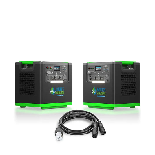 Nature's Generator 2X Lithium 6000 Power Station + Combiner NGLGNSXD