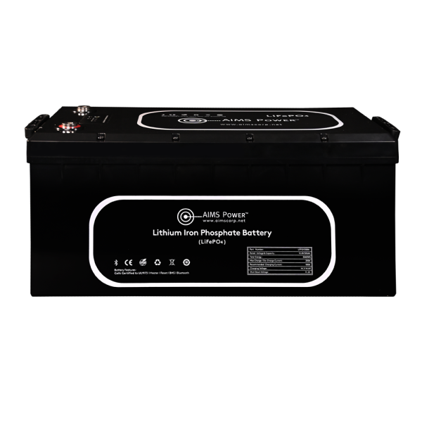 Load image into Gallery viewer, NEW! Aims Lithium Battery 300Ah 3.84 kW with Wake Up, Heater &amp; BT Monitoring 12V LiFePOLFP12V300A4
