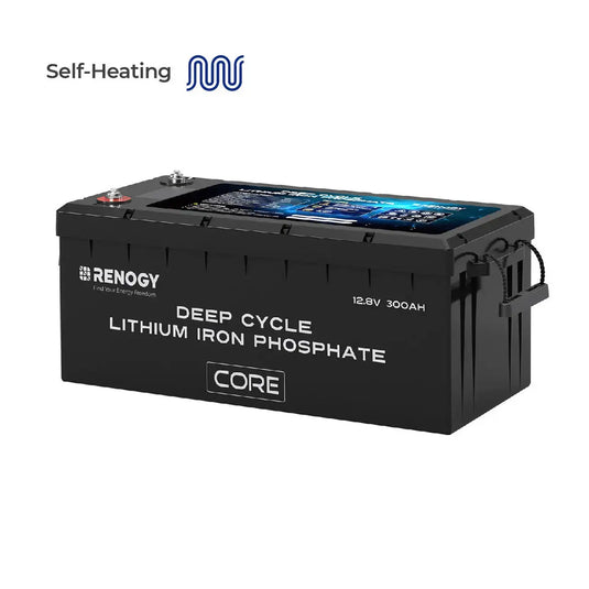 Renogy 12V 300Ah Deep Cycle Lithium Iron Phosphate Battery w/Self-Heating | Core Series  RBT12300LFPSH-RBC-US