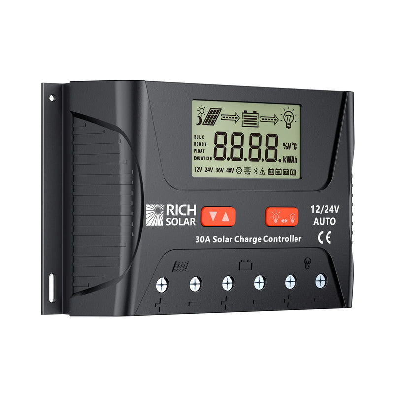 Load image into Gallery viewer, Rich Solar BRAVO LEGEND 30 | 30 Amp PWM Solar Charge Controller | 12V/24V Auto 30A PWM Controller for RVs, Trailers, Campers, Vans, Boats, Off-Grid RS-PWM30P
