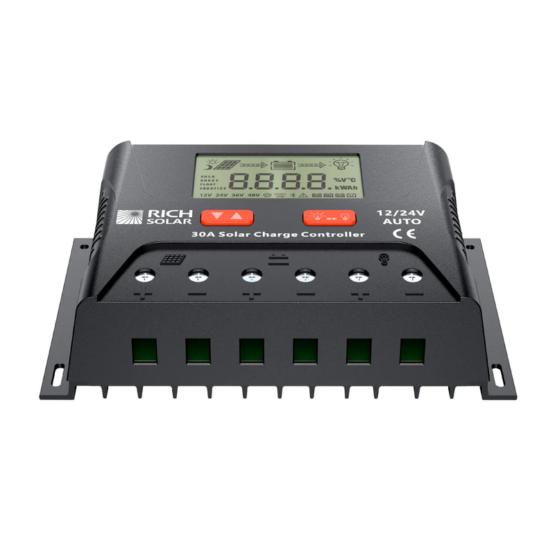 Load image into Gallery viewer, Rich Solar BRAVO LEGEND 30 | 30 Amp PWM Solar Charge Controller | 12V/24V Auto 30A PWM Controller for RVs, Trailers, Campers, Vans, Boats, Off-Grid RS-PWM30P
