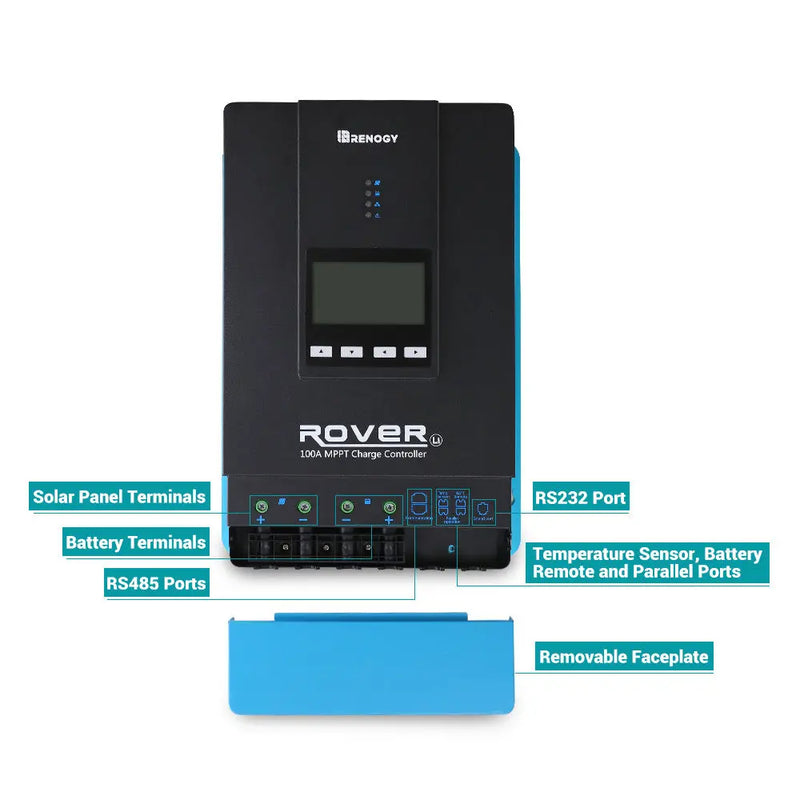 Load image into Gallery viewer, Renogy Rover 100 Amp MPPT Solar Charge Controller RNG-CTRL-RVR100-G2-US
