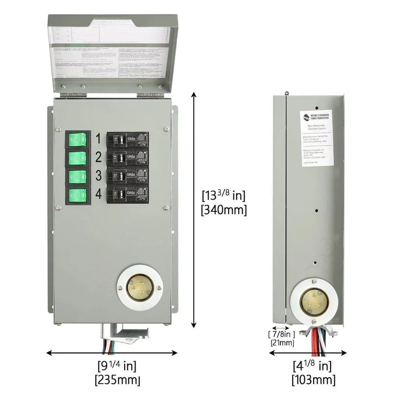 Load image into Gallery viewer, Nature's Generator 120V 15A 4-Circuit Non-Automatic Transfer Switch HKNGPTK
