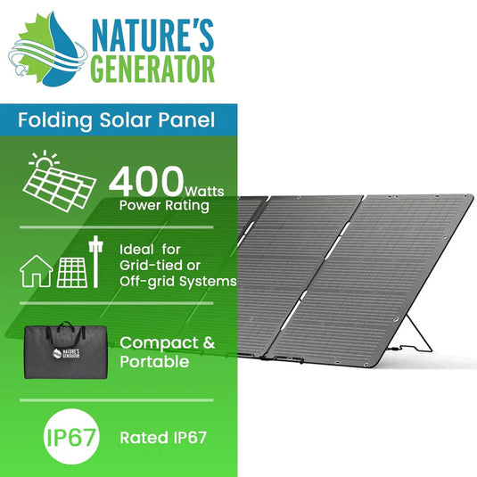 Nature's Generator 400W Folding Solar Panel NG400FPNL