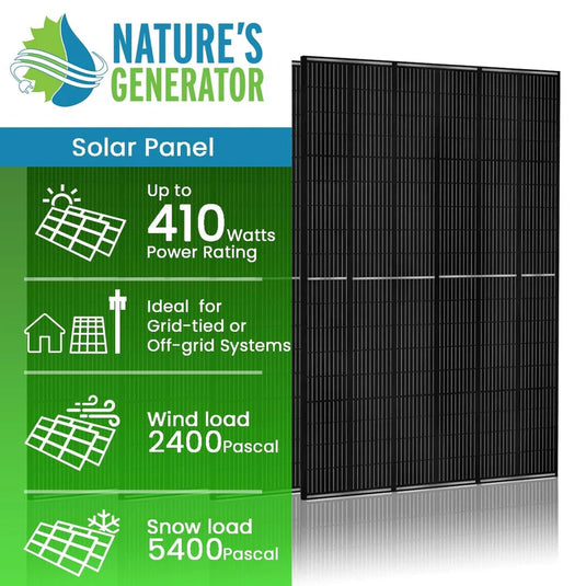 Nature's Generator 410 Watt Monocrystalline Solar Panel (4 Pack) NG4SP410
