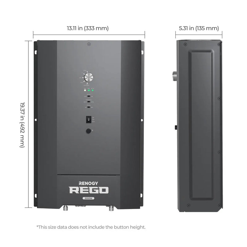 Load image into Gallery viewer, Renogy REGO 3000W 12V Pure Sine Wave HF Inverter Charger Split-phase Design RIV1230RCH-SPS-G2-US
