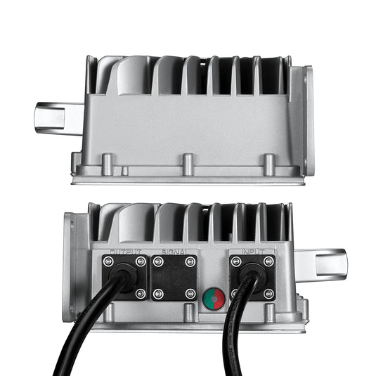 Rich Solar 48V (57.6V) Waterproof LiFePO4 Charger | 25A, 100-240V AC, 8-in-1 Protection, Fan-Cooled RS-BC48C25