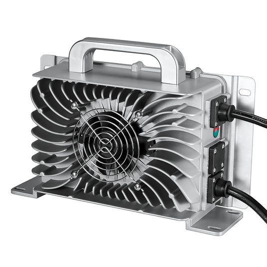 Rich Solar 48V (57.6V) Waterproof LiFePO4 Charger | 20A, 100-240V AC, 8-in-1 Protection, Fan-Cooled RS-BC48C20