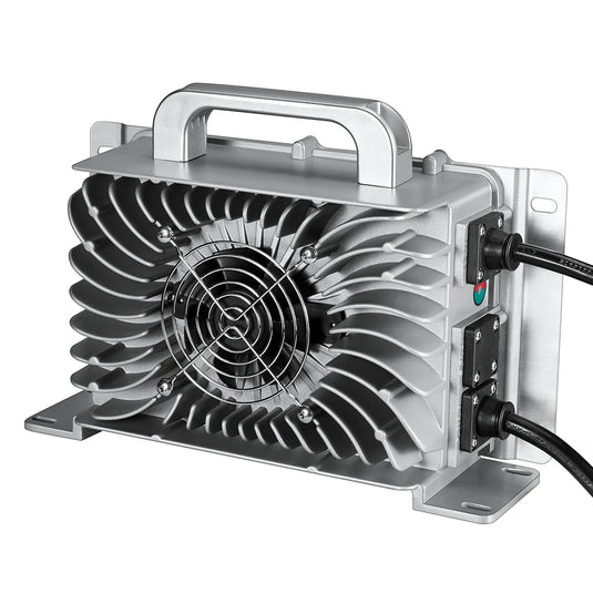 Rich Solar 48V (57.6V) Waterproof LiFePO4 Charger | 25A, 100-240V AC, 8-in-1 Protection, Fan-Cooled RS-BC48C25
