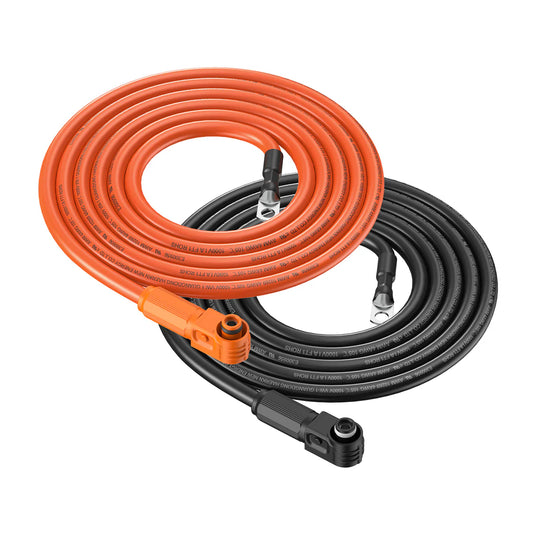 Rich Solar 10Ft 4 Gauge (4AWG) Cable Wire Connect Battery to Inverter (Orange & Black) | RS-IBC4A10F