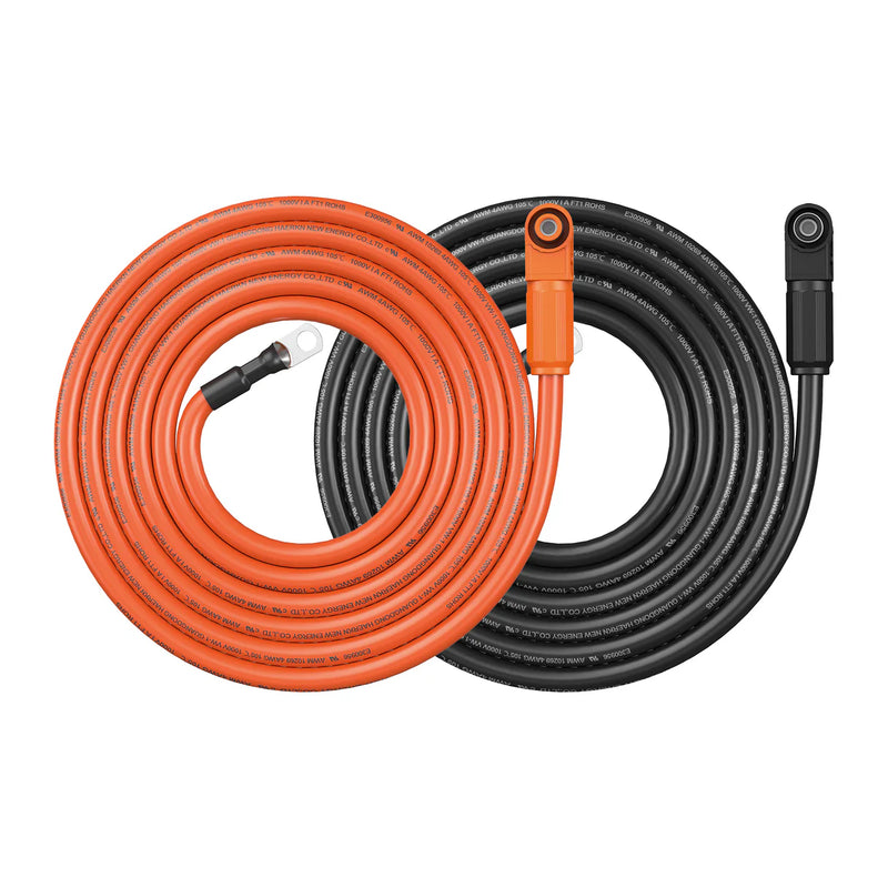 Load image into Gallery viewer, Rich Solar 10Ft 4 Gauge (4AWG) Cable Wire Connect Battery to Inverter (Orange &amp; Black) | RS-IBC4A10F
