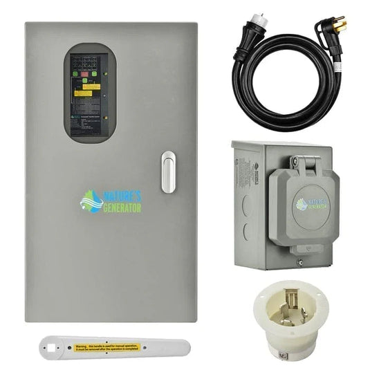 Nature's Generator MyGrid 10K + Solar Battery with 50A ATS for House Battery Backup NGMGTNBP