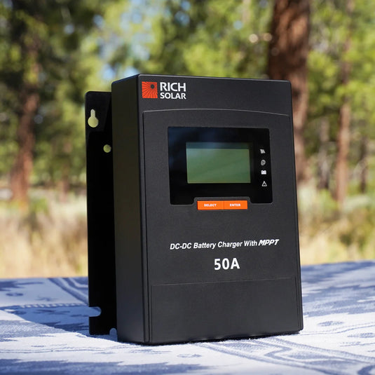 Rich Solar BRAVO 50 DC | 50 Amp DC-DC Solar Charge Controller with MPPT | Premium 50A 12V/24V DC-DC Solar Controller with MPPT for RVs, Trailers, Campers, Vans, Boats, Off-Grid | #1 Ranked DC to DC Solar Controller RS-MPPT50DC