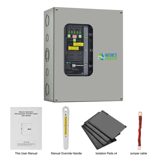 Nature Generator's 50A Compact Automatic Transfer Switch for Home, RV & Marine NGA05030000N