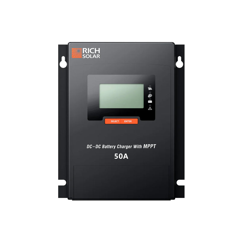 Load image into Gallery viewer, Rich Solar BRAVO 50 DC | 50 Amp DC-DC Solar Charge Controller with MPPT | Premium 50A 12V/24V DC-DC Solar Controller with MPPT for RVs, Trailers, Campers, Vans, Boats, Off-Grid | #1 Ranked DC to DC Solar Controller RS-MPPT50DC
