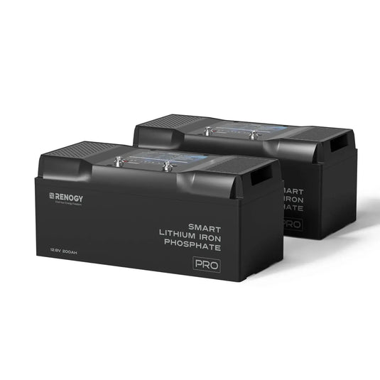 PRO 12-Volt 200Ah Smart Lithium Iron Phosphate Battery w/Bluetooth & Self-heating Function (2 Pack) RBT12200LFP-BTx2-US
