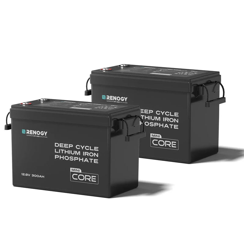 Load image into Gallery viewer, Mini Size 12V 300Ah LiFePO4 Battery w/ Low-Temperature Protection 2 Pack RBT12300LFP-Mx2-US
