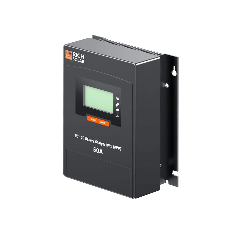 Load image into Gallery viewer, Rich Solar BRAVO 50 DC | 50 Amp DC-DC Solar Charge Controller with MPPT | Premium 50A 12V/24V DC-DC Solar Controller with MPPT for RVs, Trailers, Campers, Vans, Boats, Off-Grid | #1 Ranked DC to DC Solar Controller RS-MPPT50DC
