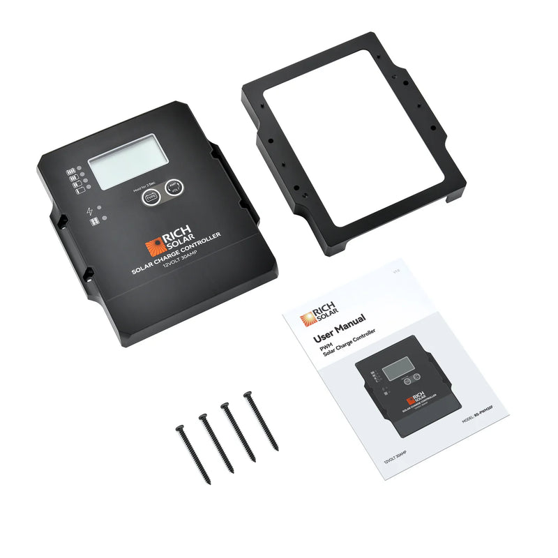 Load image into Gallery viewer, Rich Solar 30 Amp PWM Solar Charge Controller | 12V 30A PWM Controller for RVs, Trailers, Campers, Vans, Boats, Off-Grid | Top Rated RS-PWM30F
