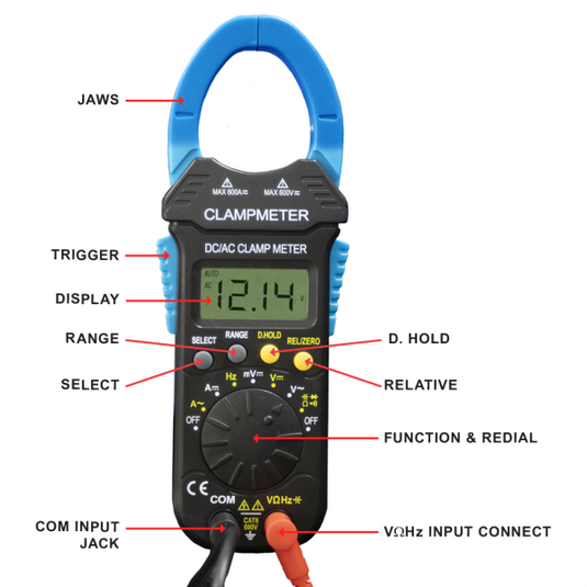 Aims Clampmeter/multimeter 600V & up to 600A - Precise  CLAMPMETER