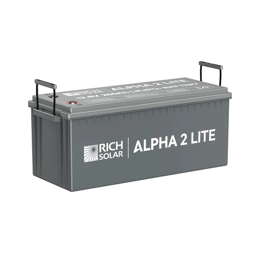 Rich Solar ALPHA 2 LITE | 12V 200Ah LiFePO4 Battery | Best 12V Deep Cycle Lithium Battery for RVs, Trailers, Vans, Boats, Off-Grid | 4,000 Lifetime Cycles | Best Value RS-B12200