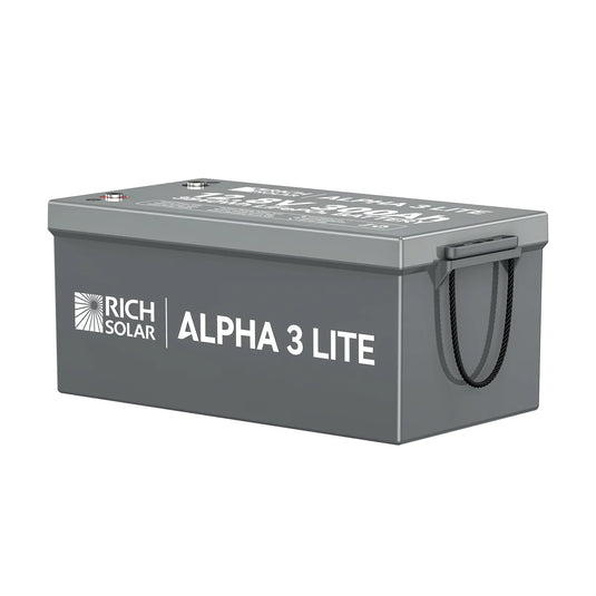 Rich Solar ALPHA 3 LITE | 12V 300Ah LiFePO4 Battery |12V Lithium Battery for RVs, Cabins, Off-Grid | 4,000 Lifetime Cycles RS-B123
