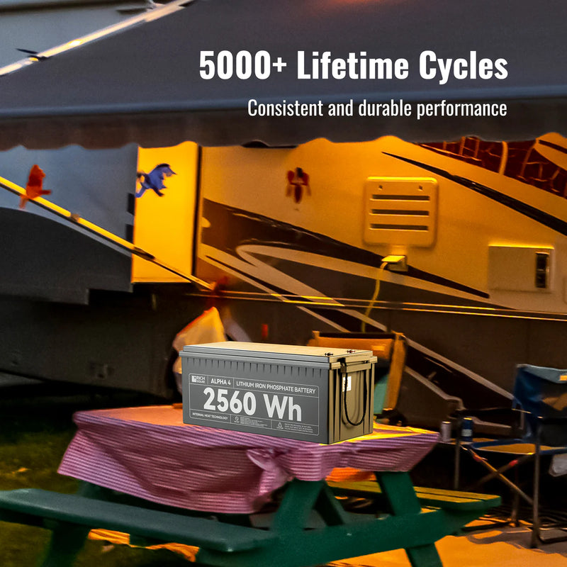 Load image into Gallery viewer, Rich Solar ALPHA 4 | 24V 100Ah LiFePO4 Battery | Powerful 24V Lithium Battery for RVs, Trailers, Vans, Boats, Off-Grid | 5,000 Lifetime Cycles | Bluetooth and Internal Heat RS-B241S
