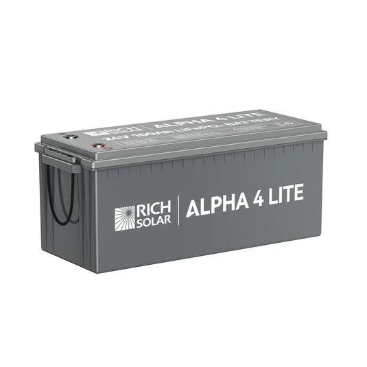 Rich Solar ALPHA 4 LITE | 24V 100Ah LiFePO4 Battery | Fast-Charging 24V Lithium Battery for RVs, Trailers, Vans, Boats, Off-Grid, Backup | 4,000 Lifetime Cycles | Best Value RS-B24100