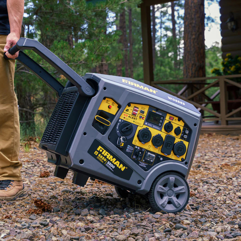 Load image into Gallery viewer, Firman Gas Inverter Portable Generator 6850/5500 Watt Remote Start 120/240V CO Alert w05583 - Backup Generator Store
