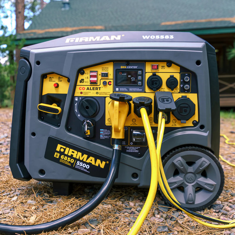Load image into Gallery viewer, Firman Gas Inverter Portable Generator 6850/5500 Watt Remote Start 120/240V CO Alert w05583 - Backup Generator Store
