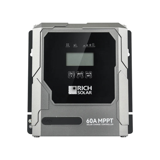 Rich Solar BRAVO 60 | 60A MPPT Solar Charge Controller | Premier 60A 12V/24V MPPT Solar Controller for RVs, Trailers, Campers, Vans, Boats, Off-Grid | Awarded