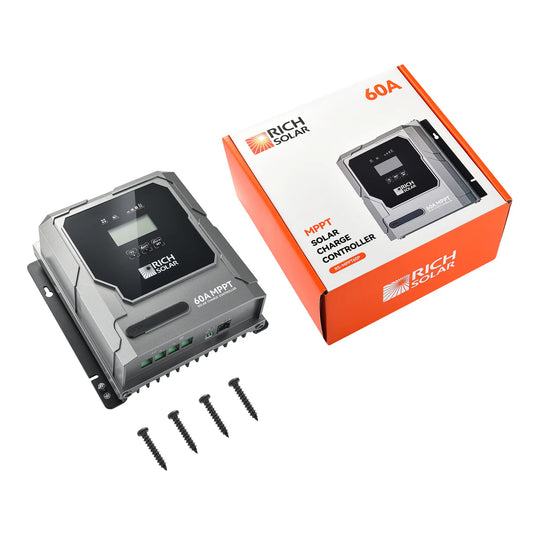 Rich Solar BRAVO 60 | 60A MPPT Solar Charge Controller | Premier 60A 12V/24V MPPT Solar Controller for RVs, Trailers, Campers, Vans, Boats, Off-Grid | Awarded