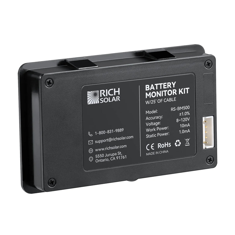 Load image into Gallery viewer, Rich Solar 500 Amp Battery Monitor with Shunt | 8~120V 500A Battery Monitor with Shunt | Accurate Battery Status Monitor | Easy to Use RS-BM500
