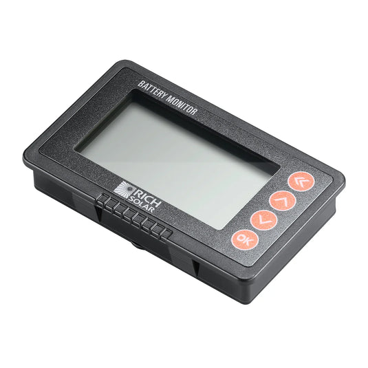 Rich Solar 500 Amp Battery Monitor with Shunt | 8~120V 500A Battery Monitor with Shunt | Accurate Battery Status Monitor | Easy to Use RS-BM500