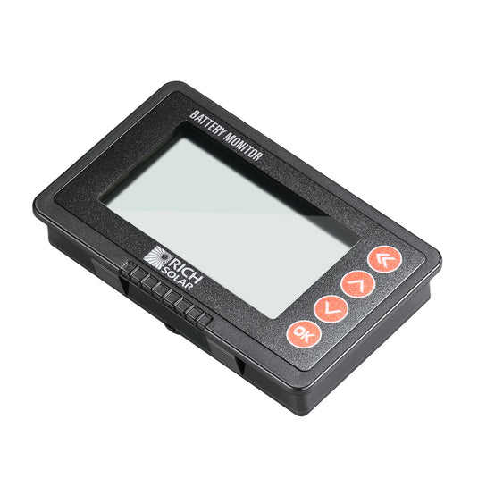 Rich Solar 500 Amp Battery Monitor with Shunt | 8~120V 500A Battery Monitor with Shunt | Accurate Battery Status Monitor | Easy to Use RS-BM500