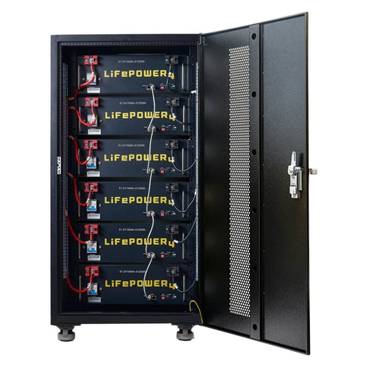 EG4 Enclosed Battery Rack | 6 Slot| Bus Bar Covers | Welded (Grey) 1511095