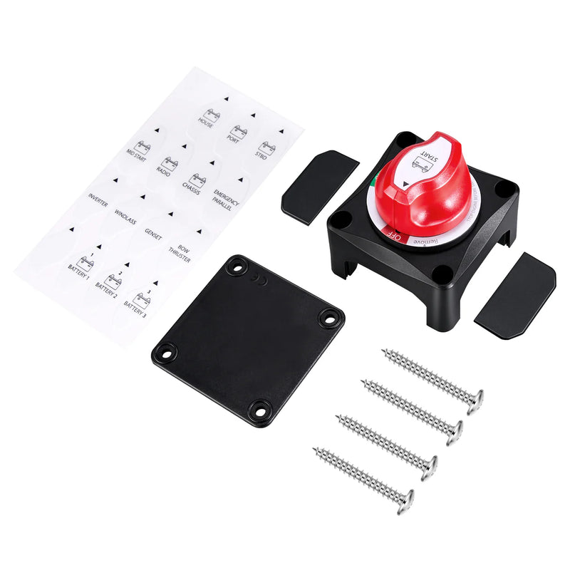 Load image into Gallery viewer, Rich Solar 275A On/Off Battery Switch | 275 Amp DC Switch with Removable Knob for Isolation and Safety | Easy Install RS-BS275
