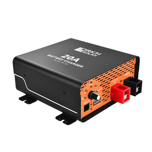 Rich Solar 12V 20A DC-DC Battery Charger for RV, Van, Boat, Off-Grid | Lithium & Lead-Acid Batteries RS-DC20