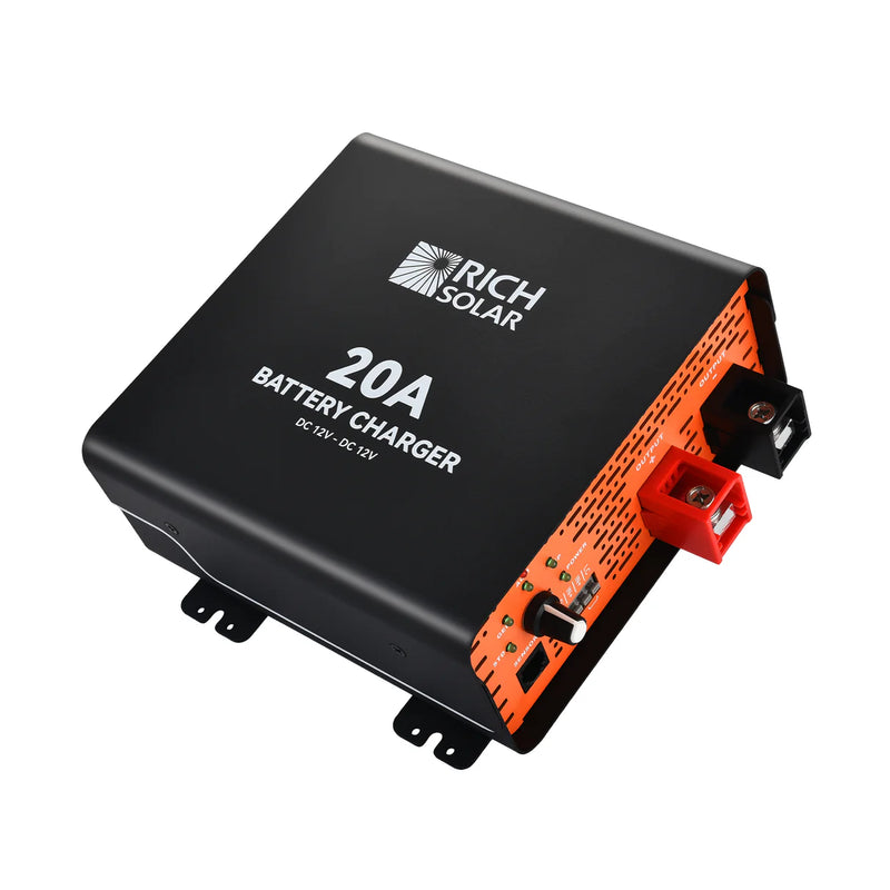 Load image into Gallery viewer, Rich Solar 12V 20A DC-DC Battery Charger for RV, Van, Boat, Off-Grid | Lithium &amp; Lead-Acid Batteries RS-DC20
