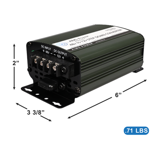 Aims 10 Amp 48V to 12V DC-DC Step Down Converter for Boats, Golf Carts and Lights CON10A4812